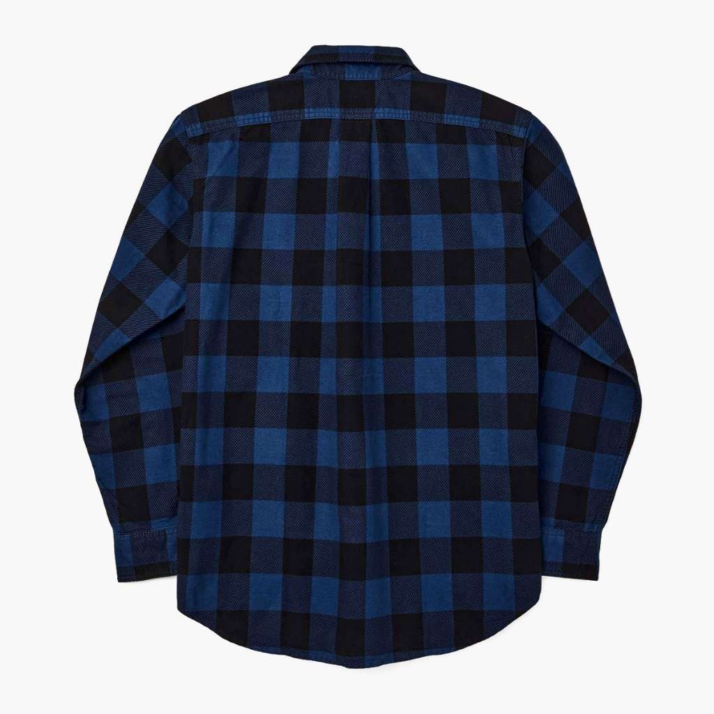 Filson Field Flannel Shirt | Cobalt Blue Black - Image 2