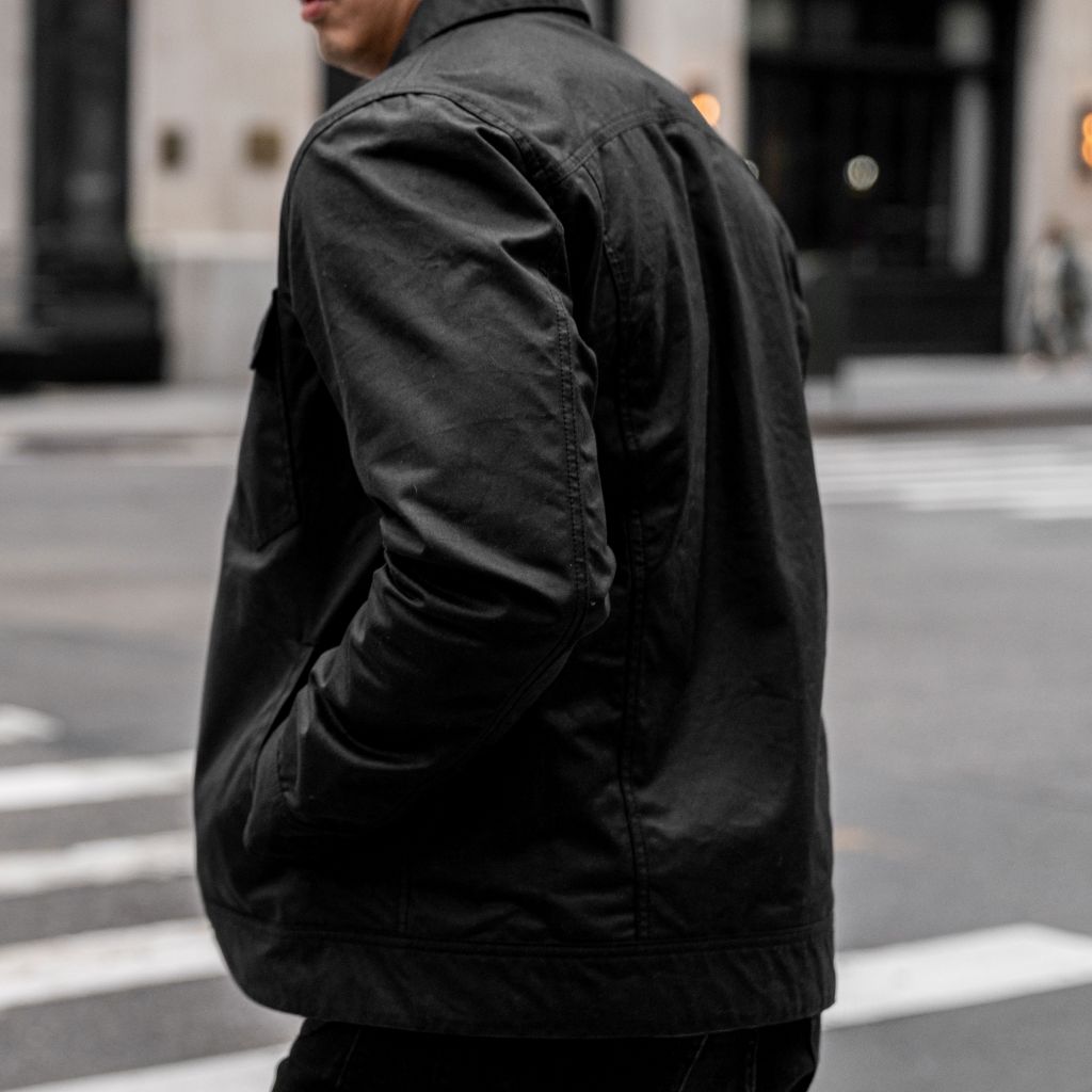 Waxed Canvas Field Jacket | Black - Image 2