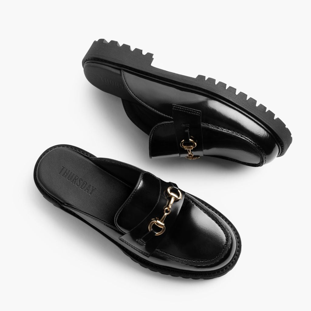 Penny Mule | Black & Gold - Image 4