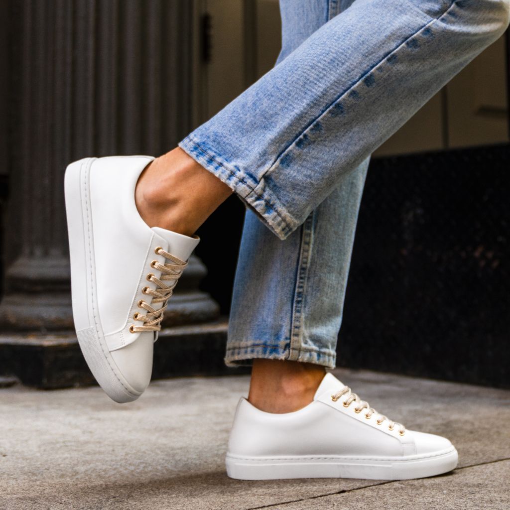 Women's Premier Low Top | White & Gold - Image 7