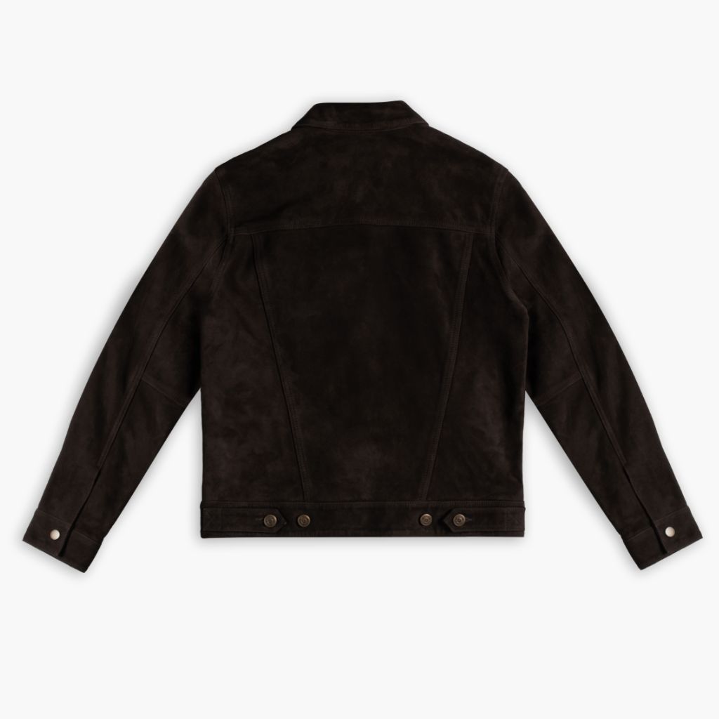 Suede Trucker Jacket | Chocolate - Image 6