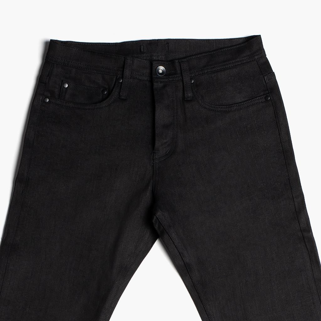 UB Stretch Selvedge Tapered Jeans | Black - Image 3
