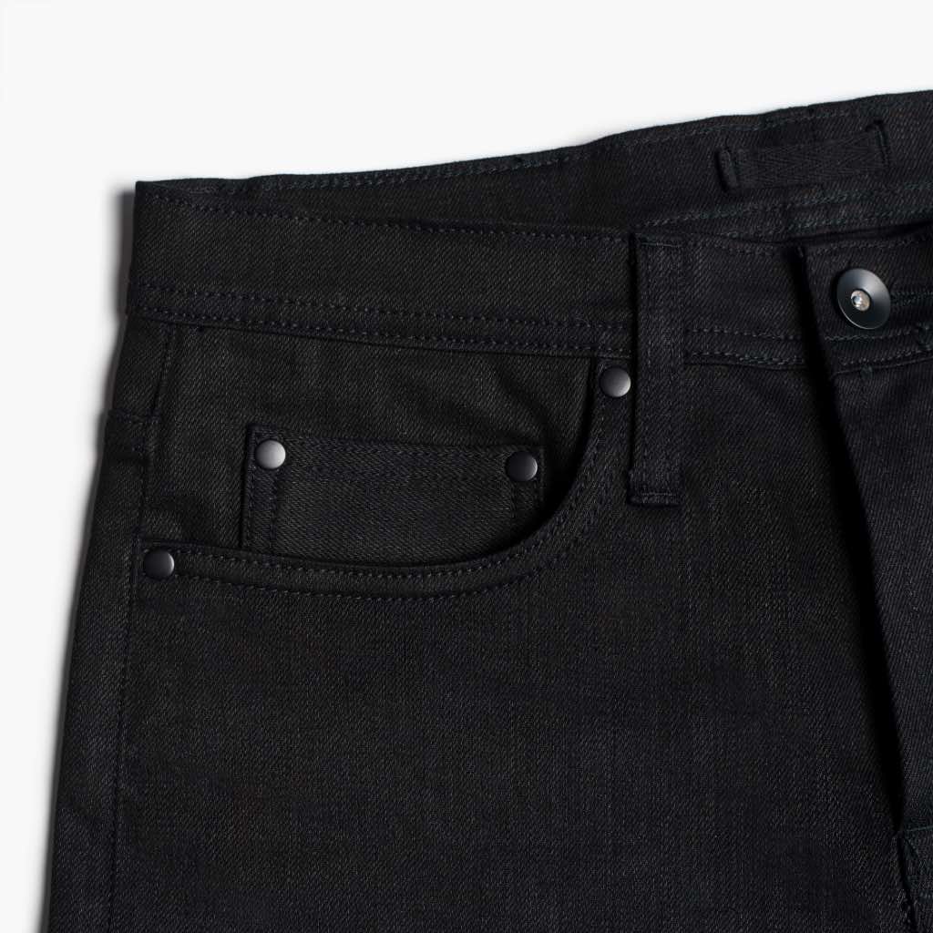 UB Stretch Selvedge Tapered Jeans | Black - Image 4